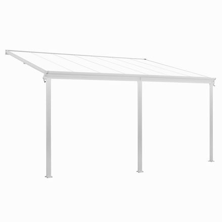 Pergola Borneo 4,9x3m s dvoustěnnými deskami bílá